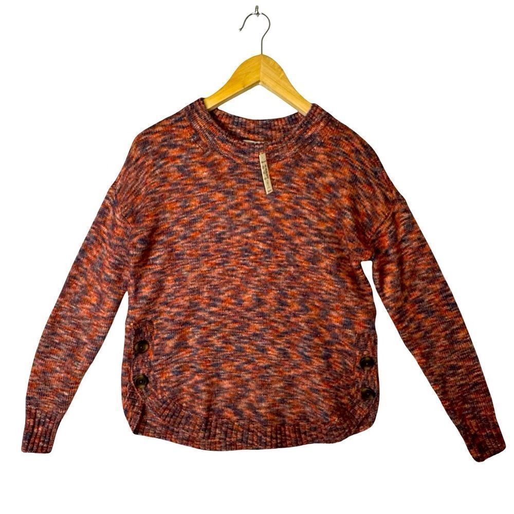 NWT MADEWELL Space-Dyed Birchmont Side-Button Pullover Sweater Size XXS